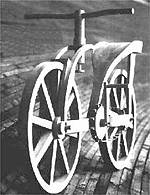 Rower zbudowany wedle szkicu Leonarda (9 KB)