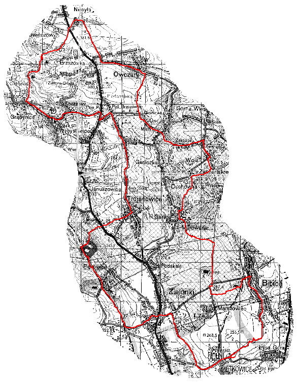 Mapka ścieżki rowerowej koło Zielonek (74 KB)